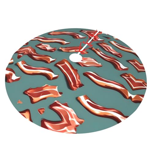 Jupe de sapin imprimé bacon tapis de Noël résistant intérieur extérieur