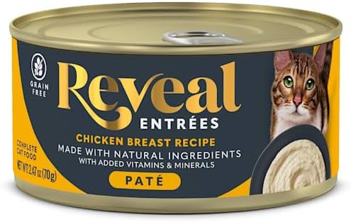 Reveal, Chicken Breast Recipe Natural Wet Cat Food Pate Entrees, 2.47 Ounce