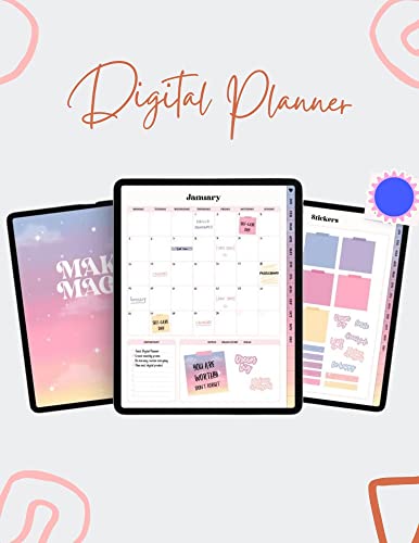 Undated Good notes Planner, iPad Planner Pdf, Monthly Digital Planner, Goodnotes Templates, Goodnote