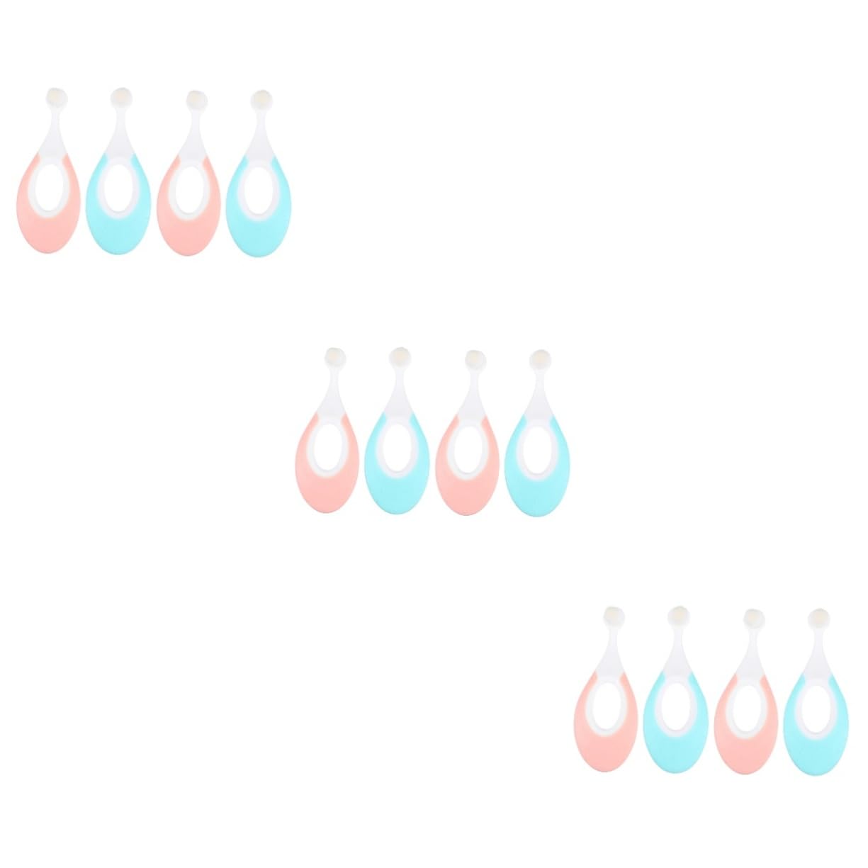 FRCOLOR 3 set Spazzolino Da Denti Per Spazzolino Da Denti Per Neonati Spazzolini Da Denti Per Spazzolino 4 pezzi*3
