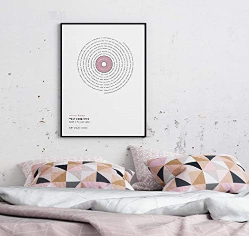 Personalised music print/custom song lyrics/love music print/first dance track/musician gift/music lover gift // custom songs/gift for musician lyrics
