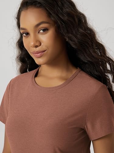 Image of ODODOS Women's Short Sleeve Performance T-Shirts - Ultra Soft odSTRATUM Tech Crew Neck Tee UPF 50+ Essential Top
