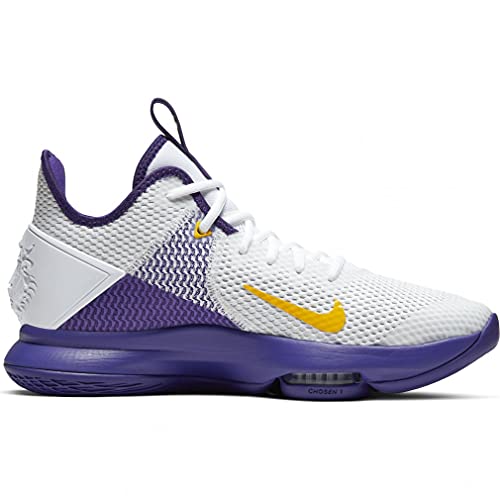 [ナイキ] メンズ バスケットボールシューズ レブロン ウィットネス 4 / LEBRON WITNESS IV バスケ バッシュ スニーカー ホワイト/パープル/イエロー 27.5cm BV7427 100 国内正規品 3枚目