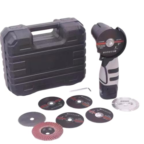 Lonrtesw Amoladora Angular Eléctrica Inalámbrica de 16,8 V, 6500 R/Min, Batería de Litio, Minimáquina Pulidora y Rectificadora de Diamante (UE)