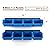 Wallmaster 8-Bin Storage Bins Garage Rack System 2-Tier Orange Tool Organizers Cube Baskets Wall Mount Organizations (Blue)