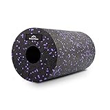 EVEREST FITNESS Faszienrolle 30 cm mittel-hart im Set in schwarz/lila- Professionelle Faszien Rolle für den Rücken und Wirbelsäule - Foam Roller - Massagerolle