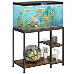VyGrow Aquarium Stand 40 Gallon, Heavy Duty Fish Tank Stand 93 x 47 x 80 CM, Free Standing Aquarium Wood Shelves 330KG Load Capacity for Storing Fish Rank Accessories, Fish Feed, Decorations