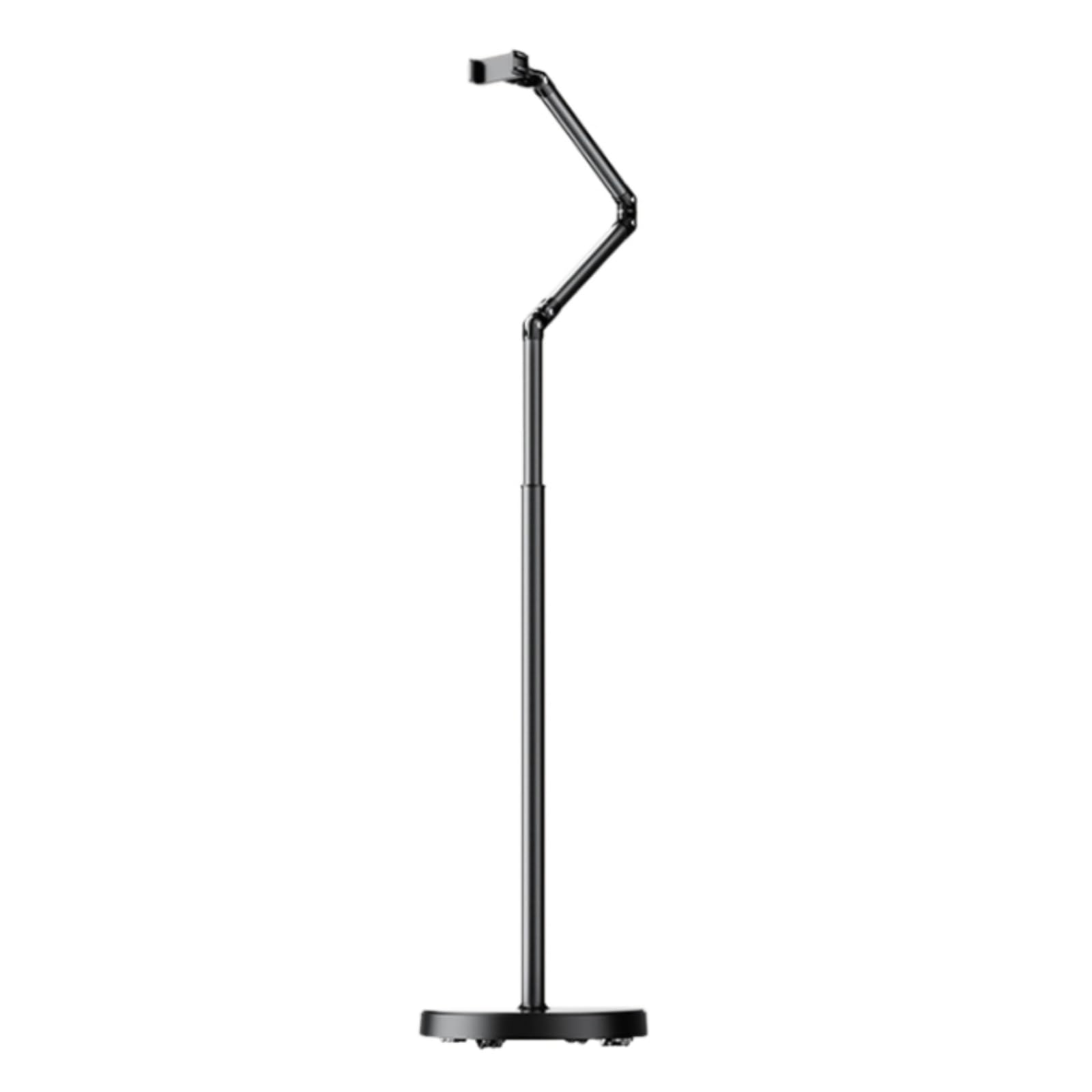 Universal Drehbarer Ständer Handyhalter Tabletständer Bodenständer Gerätehalter mit Mehrgelenk Arm Gewichteter Sockel, Standard, Universalrad, Dreifacher Arm, Feststehend