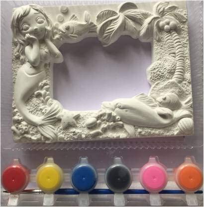 VBM Plaster Photo Frame Painting Kit Creature DIY Drawing Fun Kids Projects Photo Frame DIY Kit Personalised Frames,Painting Tools Set, Decorative Painting Kit, Living Hall Decorative Frame Item 2