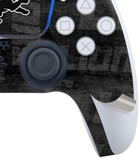 Skinit Decal Gaming Skin Compatible with PS5 Bundle - Officially Licensed NFL Detroit Lions Black & White Design