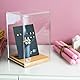HMF 46874 Acryl Vitrine / Schaukasten mit Holzsockel für Modellautos | 34 x 16 x 14 cm | Transparent