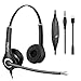 Produktbild 3,5mm Klinke Laptop Headset mit Mikrofon Noise Cancelling, USB-C Headset Handy mit Kabel für iPhone Samsung FritzFon C6 PC Computer Chromebook Mac iPad Teams Zoom Büro Business Home Office Call Center