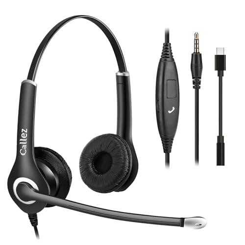 Casque filaire USB-C audio haute clarté avec micro pour bureau et Mac