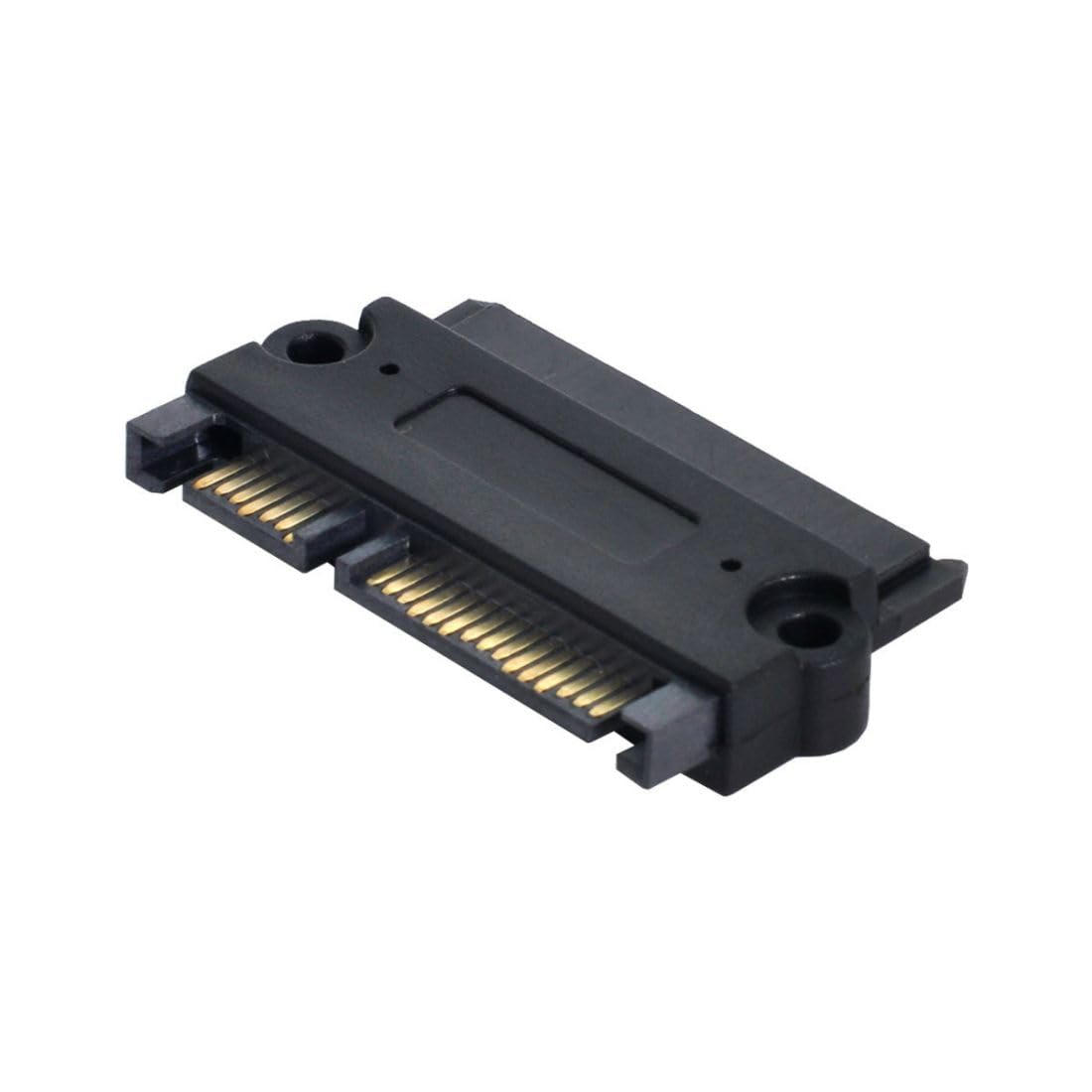 3.5 y 2.5 pulgadas SATA 22Pin 7+15 macho a SATA 22P 7+15 hembra para disco SSD adaptador convertidor de extensión con agujeros para tornillos 3