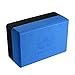 Clever Yoga Blocks 9"x6"x4" Exercise Block - The Best Durable Eco Friendly Recycled High Density Foam Block With Our Special "Namaste" (1 Bi-Color Block) (Blue/Gray)