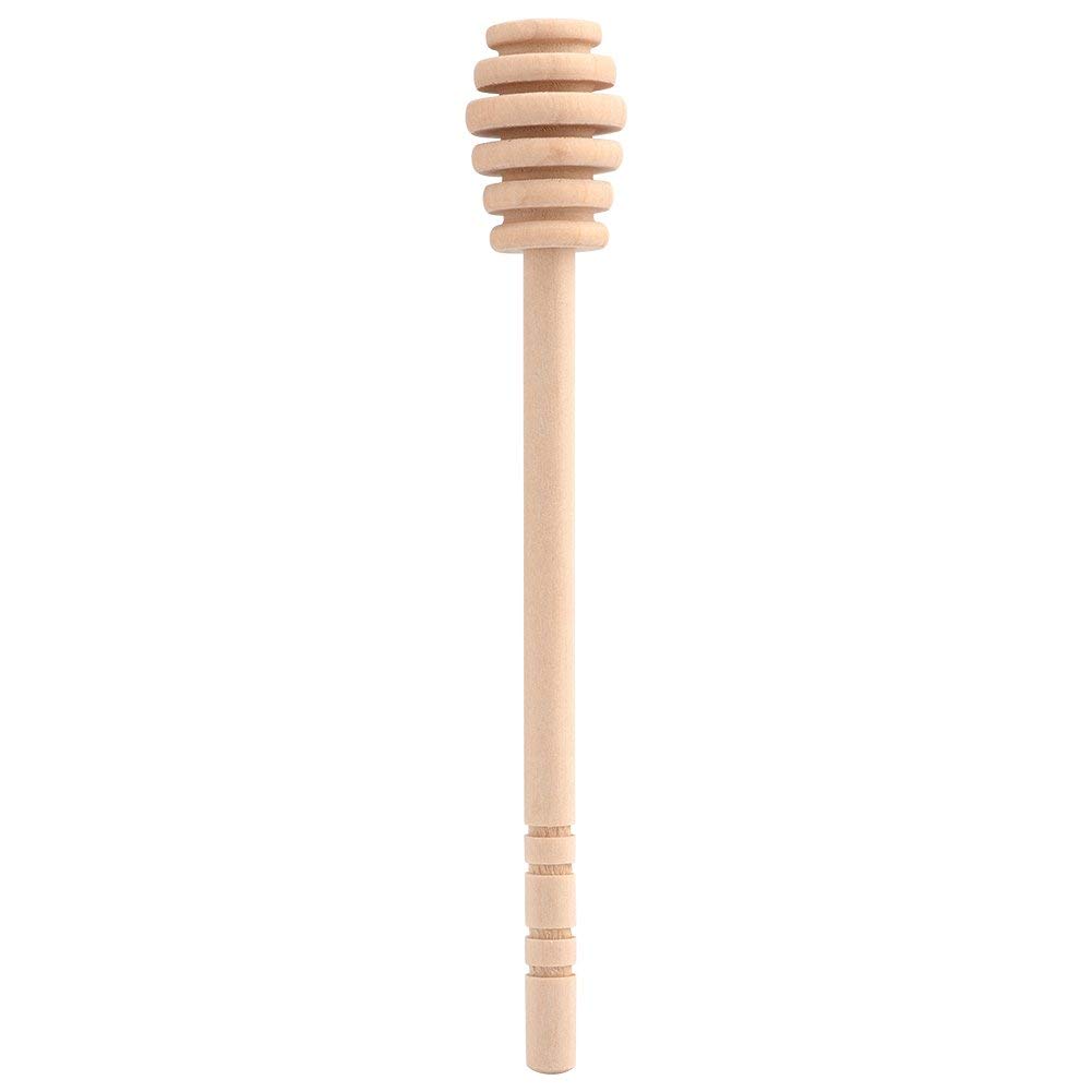 50pcs Cuillère à Miel en Bois, Mini bâtons de Distributeur de miel, Bâtons en bois de plongeur de miel, remuant le bâton Portables pour le pot de miel arrosent le miel (16cm)