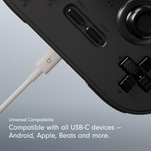 Image of Beats USB-C to USB-C Woven Cable Fast Charging Durable /Tangle-Free Compatible Charger for Apple & Android Devices (1.5 m, 5 ft) - Surge Stone