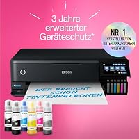 Epson EcoTank ET-8550 Tintentankdrucker | Fotodruck | 6-Farb-Tintensystem | WLAN | A3+ | Drucken, Kopieren, Scannen | 10.9 cm Touchscreen | Duplexdruck | hinterer Papiereinzug – Ansicht 5