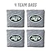 YouTheFan Officially-Licensed NFL New York Jets Set of 4 Cornhole Bags - All Weather Regulation 6” x 6” Size - 16oz Weight - Designed in USA