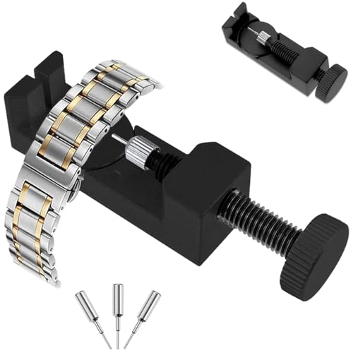 Ranjaner Watch Link Remover Kit Metal Watch Strap Repair Tool, Watchband Link Adjustment Tools for Pins Replacement Watch Hammer Spring Bar, Watches Resize Shortening Tools
