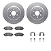 Dynamic Friction Company Front Geospec Brake Rotors with 5000 Euro Ceramic Brake Pads includes Hardware 4612-67012