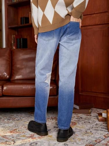 Image of KOTTY Men's Solid Blue Yonder Button Regular Fit Jeans
