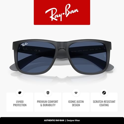 Image of Ray-Ban RB4165 Justin Classic Square Sunglasses for Men for Women