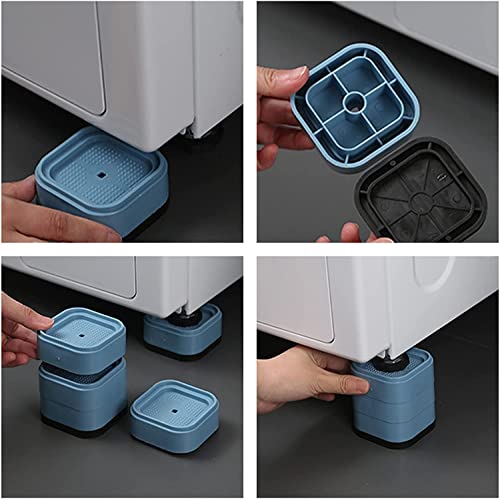 Image of LUCCI - Anti-Slip, Anti-Vibration Washing Machine Feet Pads Shock and Noise Cancelling Washer and Dryer Pads for Refrigerator and Home Furniture Appliances (8PCS, Blue)