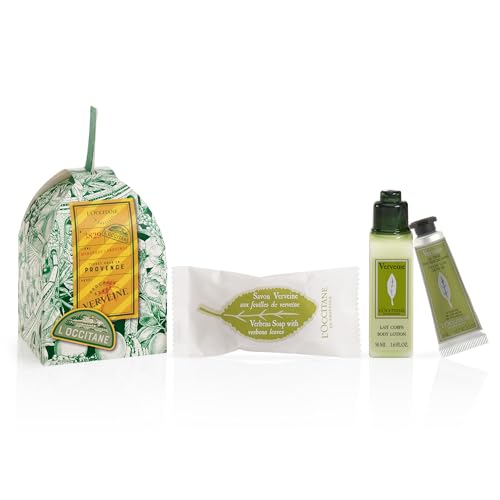L'OCCITANE Belebendes Eisenkraut Mini-Geschenkset | Zesty & Zitrusduft | Vegan & 96% leicht biologisch abbaubar | Premium & Clean Beauty Bath & Body Geschenkset für alle Hauttypen