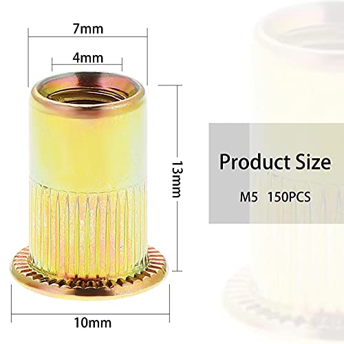 Gueenky 150 Pezzi Dadi Rivetti Filettati in