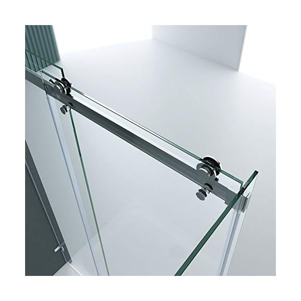doporro Eck-Duschkabine Eckdusche Ravenna17-2 90x100x195cm Duschabtrennung mit Schiebetür ESG-Sicherheitsglas Klarglas 4-Punktbefestigung inkl. beidseitiger Easy-Clean-Beschichtung – Bild 5