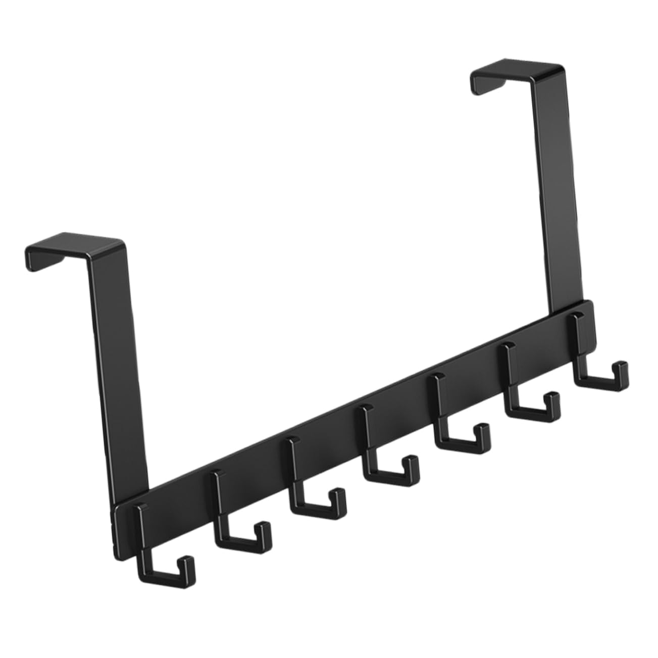 OSOLADY The Door Hanger 7 Hooks Space Saving Organizer Garage Hooks for Hanging Easy Install No Punching White