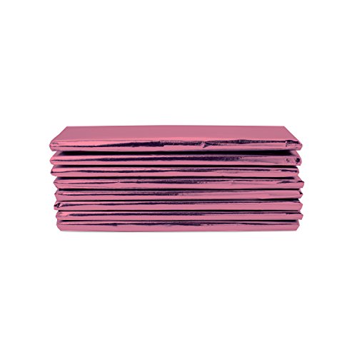 Foil Wrapper (Pink) - Pack of 100 Candy Bar Wrappers with Thick Paper Backing - Folds and Wraps Well - Best for Wrapping 1.55Oz Hershey/Candies/Chocolate Bars/Gifts - Size 6" X 7.5" - Thumbnail 4