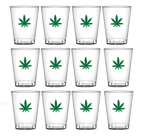420 Party, Marijuana Leaf Plastic 16 oz. Beer Glasses Marijuana Leaf Theme Party, Marijuana Bachelorette Party, Cannabis Party Decor