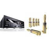Produkt 1: Optisch und haptisch wird der Hifi Verstärker durch das massive Metallgehäuse mit einer formschönen Frontplatte und Bedienelementen aus Aluminium abgerundet. Stabile Gerätefüße mit dämpfenden Gummieinlagen sorgen für perfekten Halt auf jedem Untergrund.