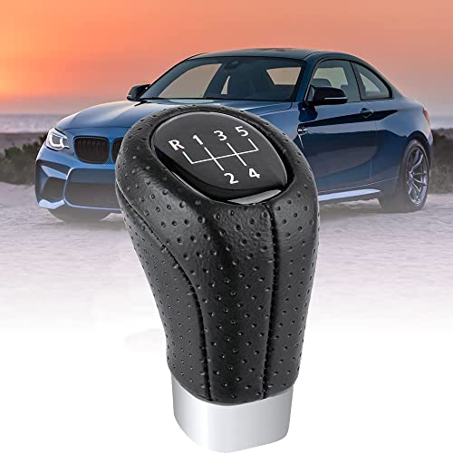 DAJASD 5 Velocidades Perilla de Cambio de Marchas, Pomos de Palanca de Cambios, Coche Pomo Palanca de Cambios para BMW E34 E36 E38 E39 E46 E53 E60 E61 E63 E64 E83 E90 E91 E92 E93 (B) Serie 1 Serie 3 Cover