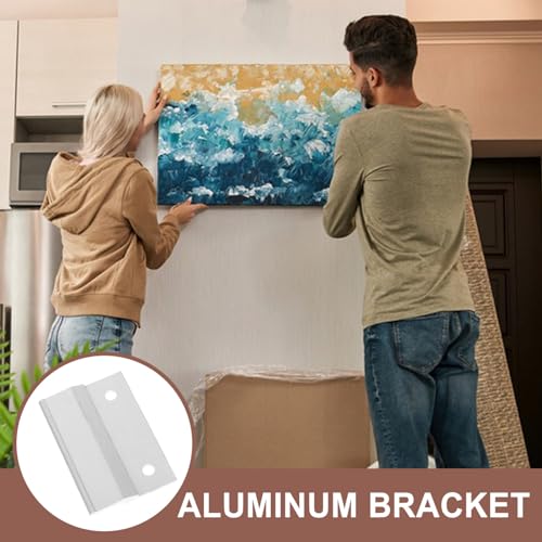 Image of OSALADI 4pcs Heavy Duty Picture Hangers Secure Wall Mount Brackets for Artwork Frames and Mirrors Easy Installation Picture Hanging Hardware