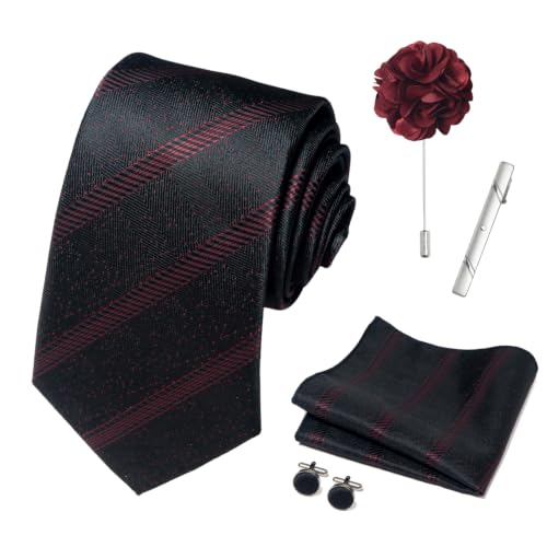 Image of joy alice 70 Colors Ties Set Men Mixed Color Necktie Handkerchief Cufflinks Brooch 3.15 Formal