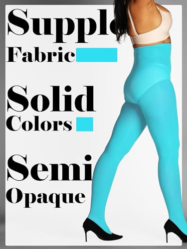 Image of HONENNA Semi Opaque Silky Women Pantyhose Tights, 20+ Colors Invisibly Toe Reinforced 60 Den Size A-E