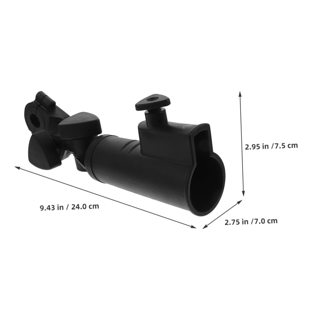 Cabilock 2 Piezas Soporte Paraguas para Carrito Golf Abrazadera Ajustable Abs Resistente Viento Portátil para Cochecito Silla Ruedas Pesca Camping Accesorio Versátil para Exteriores