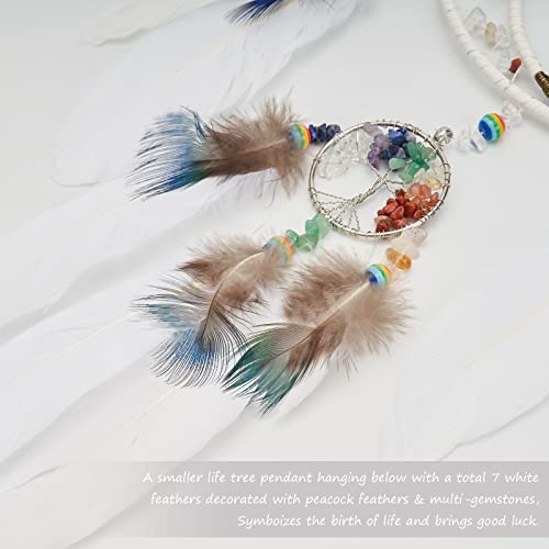 7 Chakras White Tree of Life Dream Catchers Wall Decor Hanging Ornament - Image 4