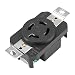 NEMA L14-20P 20 Amp 125/250 Volt Twist Lock Female Wall Outlet Receptacle US 3 Pole 4 Wire Industrial Grade Grounding Flush Mounting Power Generator Receptacle ...