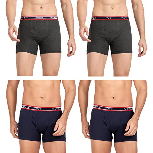 Image of Pepe Jeans Men's Cotton Trunks Regular Solid Trunks (Pack of 4)