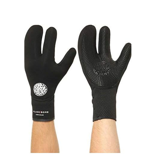Rip Curl Flashbomb 5/3mm 3 Finger Glove WGLYEF - Black Size - M