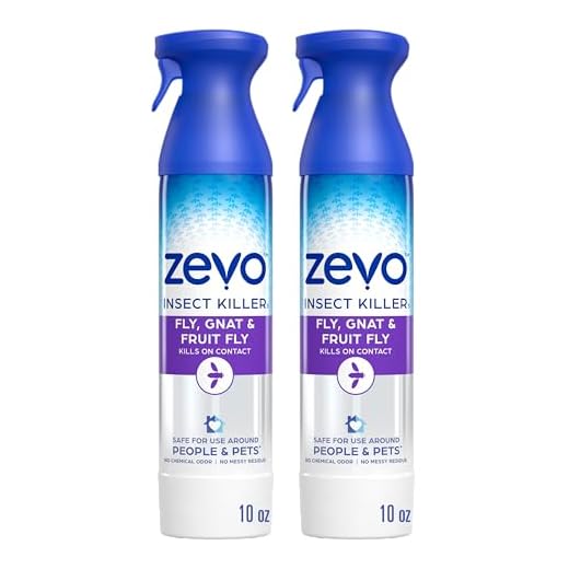 Zevo Fly, Fruit Fly, Gnat & Flying Insect Killer & Repellent (2 Pack x 10 oz) | Indoor Outdoor Use | Bio-Selective, Pet, People Friendly, Safe