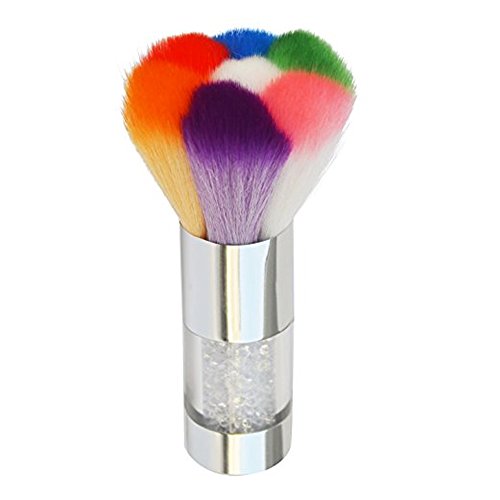 TEEROVA Rhinestones Nail Art Dust Remover Powder Brush Cleaner for Acrylic & UV Nail Gel