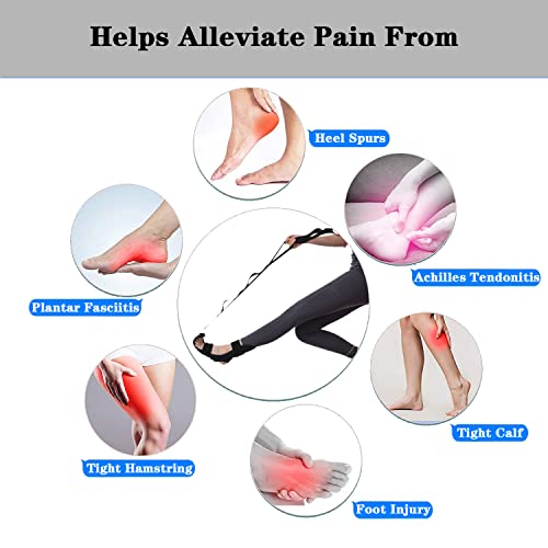 Lushnessu Multi-Functional Foot Stretching Strap For Relieving Plantar Fasciitis, Achilles Tendonitis, And Leg Muscle Pain, Suitable For Dancers, Fitness, And Yoga Enthusiasts(Red) #TOP1