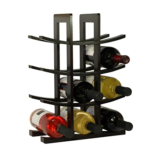 Soporte para Botellas de Vino de Bambú 4 Niveles Negro miniatura 1
