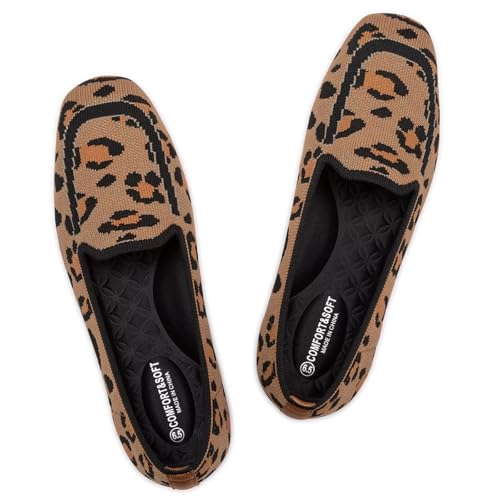 Image of Frank Mully Women's Loafer Flats Square Toe Comfortable Office Work Shoes, Cute Penny Loafer Slip On Walking Driving Shoes