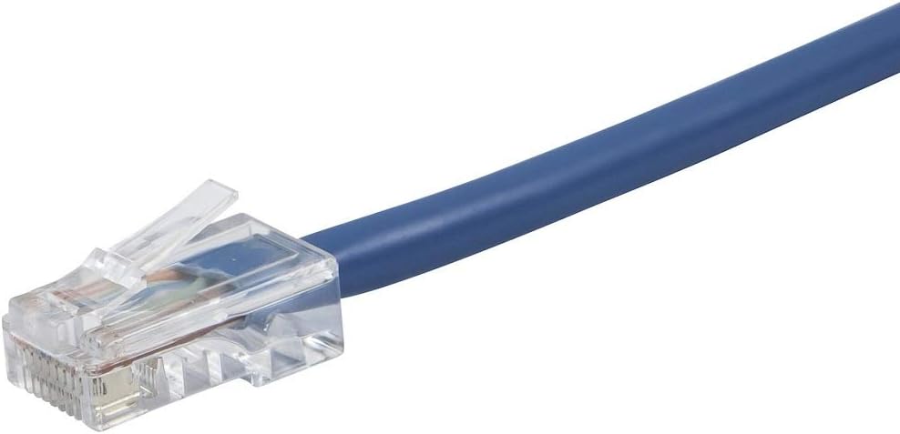 Monoprice Cat6 Ethernet Patch Cable - 10 Feet - Blue | Network Internet Cord - RJ45, Stranded, 550Mhz, UTP, Pure Bare Copper Wire, 24AWG - Zeroboot Series (Pack of 2)